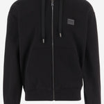 FELPA IN COTONE CON CAPPUCCIO E PLACCA G9CEGT G7Q2ON0000 DOLCE & GABBANA 