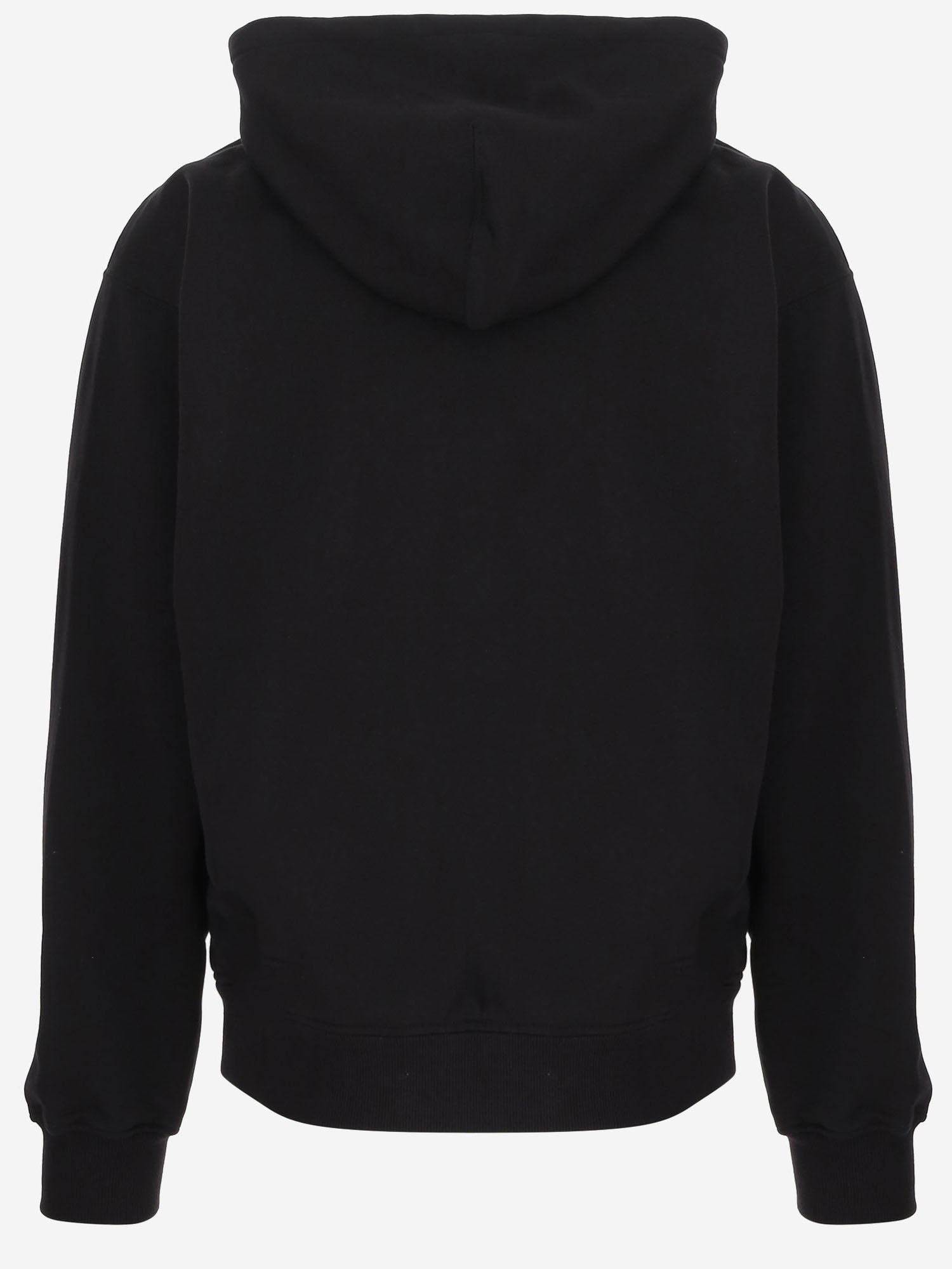 FELPA IN COTONE CON CAPPUCCIO E PLACCA G9CEGT G7Q2ON0000 DOLCE & GABBANA 