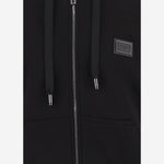 FELPA IN COTONE CON CAPPUCCIO E PLACCA G9CEGT G7Q2ON0000 DOLCE & GABBANA 