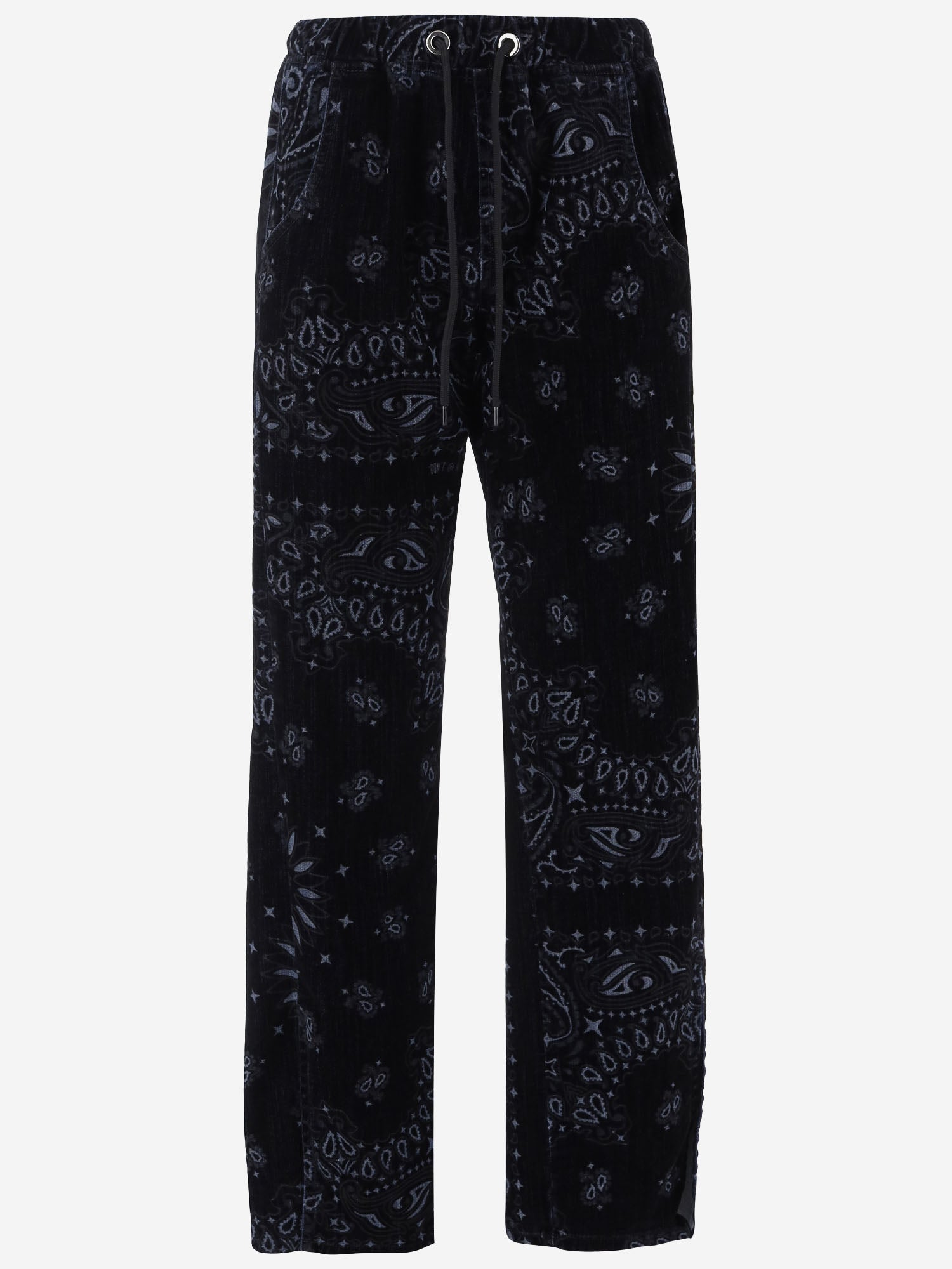 PANTALONI IN COTONE CON MOTIVO BANDANA DAM26FB2 BLACK DONT @ ME 