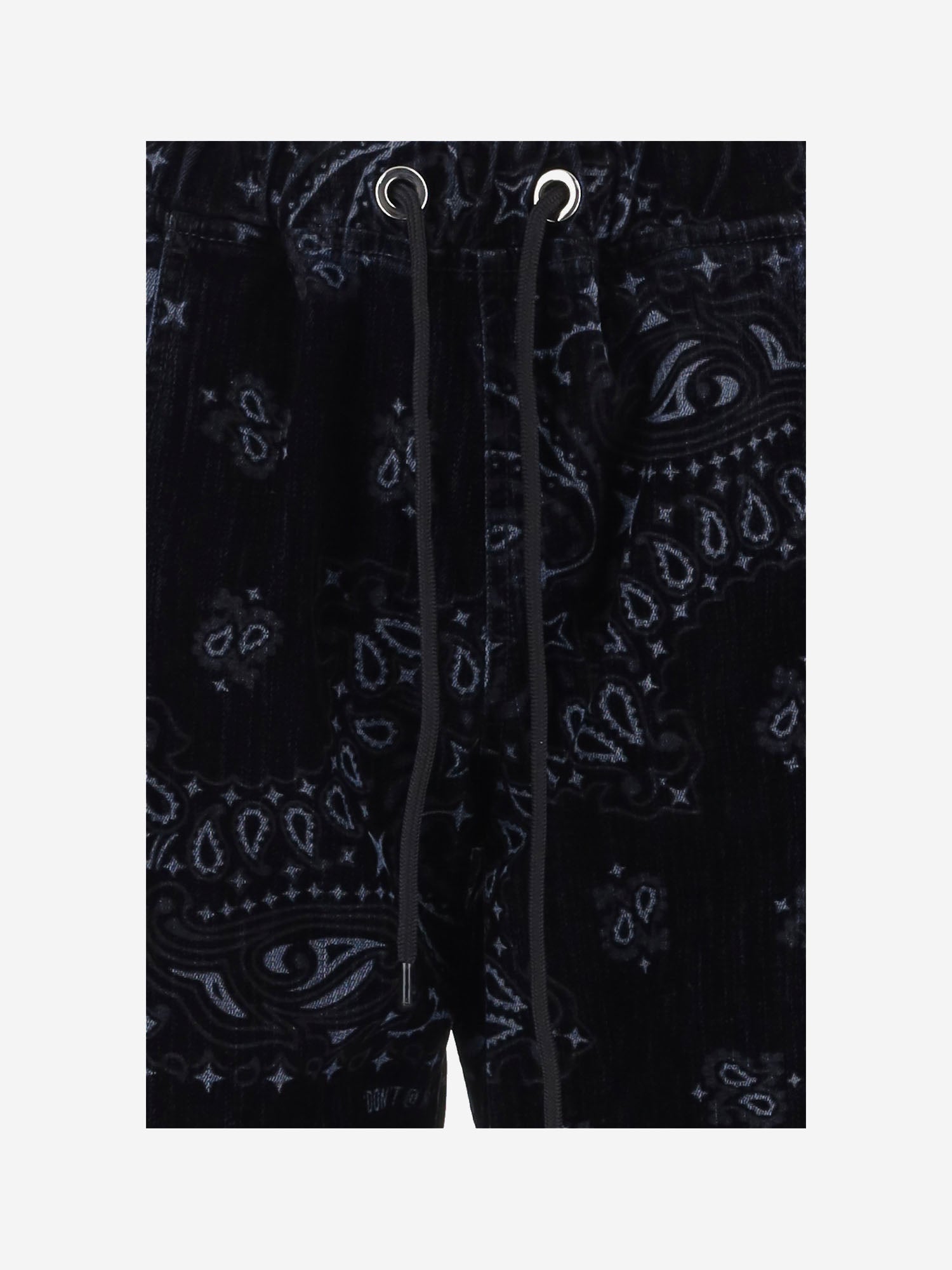 PANTALONI IN COTONE CON MOTIVO BANDANA DAM26FB2 BLACK DONT @ ME 