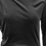 ABITO LUNGO IN JERSEY TECNICO STRETCH CON DRAPPEGGIO DAM26V09 BLACK DONT @ ME 
