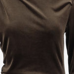 ABITO LUNGO IN JERSEY TECNICO STRETCH CON DRAPPEGGIO DAM26V09 BROWN DONT @ ME 