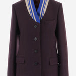 GIACCA IN MISTO LANA CON COLLO A CONTRASTO 010411 4216357 DRIES VAN NOTEN 