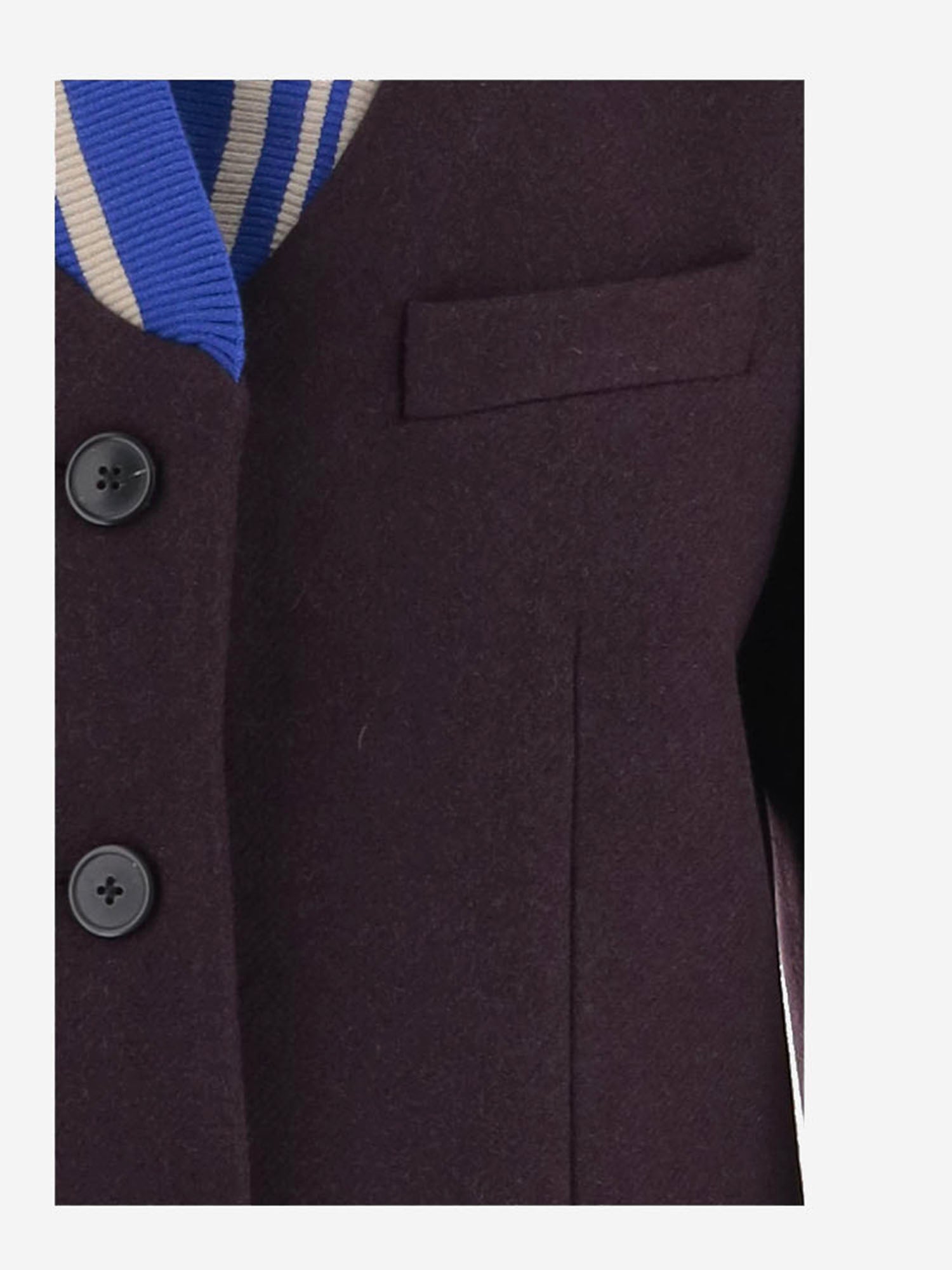 GIACCA IN MISTO LANA CON COLLO A CONTRASTO 010411 4216357 DRIES VAN NOTEN 