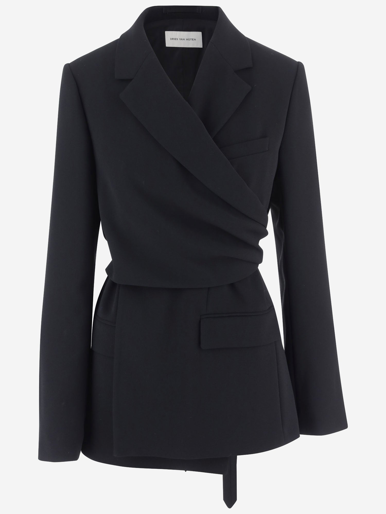 CAPPOTTO IN LANA CON CHIUSURA A PORTAFOGLIO 010416 4210900 DRIES VAN NOTEN 