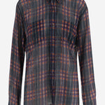 CAMICIA IN MISTO VISCOSA E SETA CON MOTIVO A QUADRI 010705 4272504 DRIES VAN NOTEN 