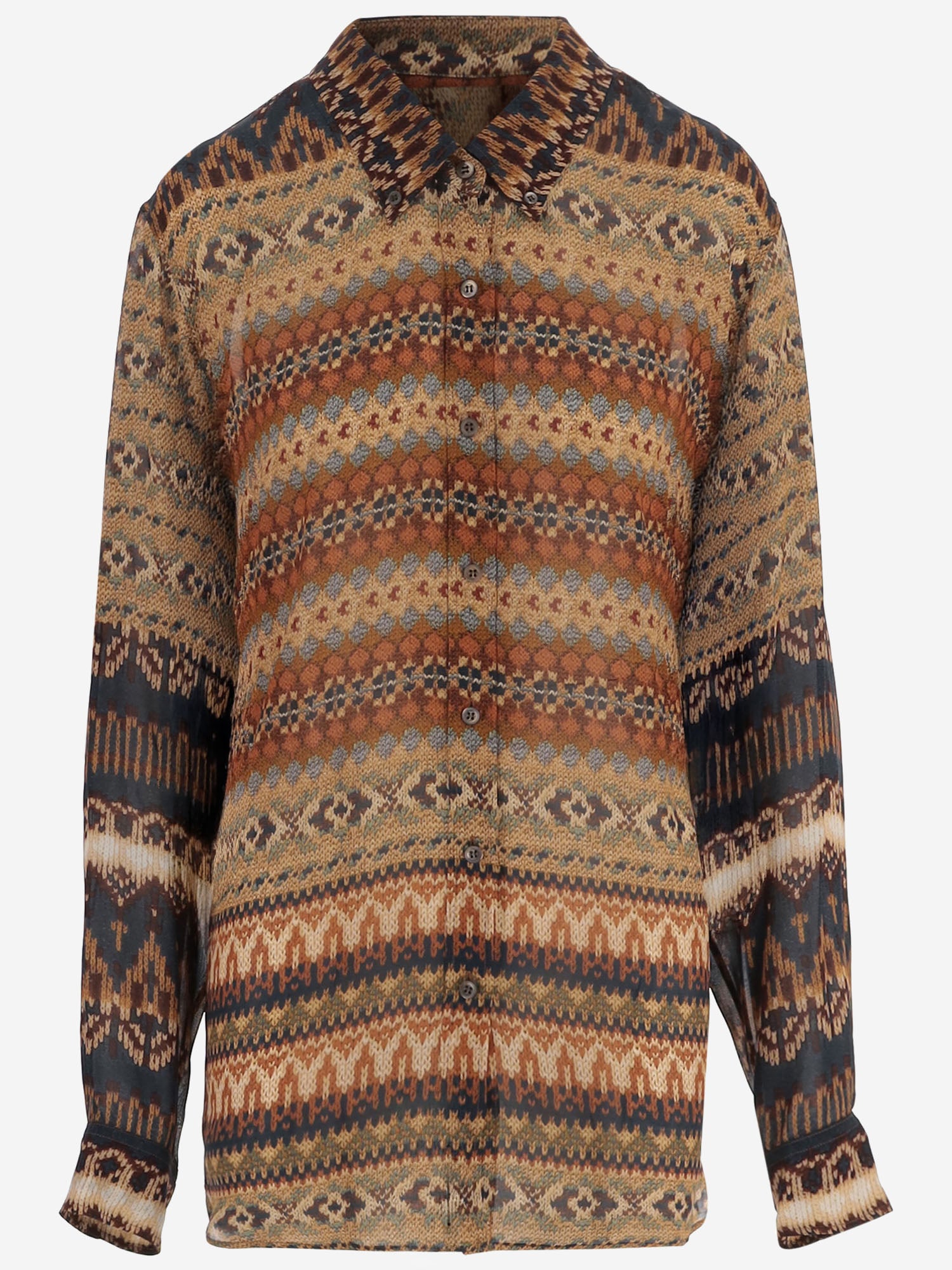 CAMICIA IN VISCOSA CON MOTIVO GEOMETRICO 010706 4017701 DRIES VAN NOTEN 