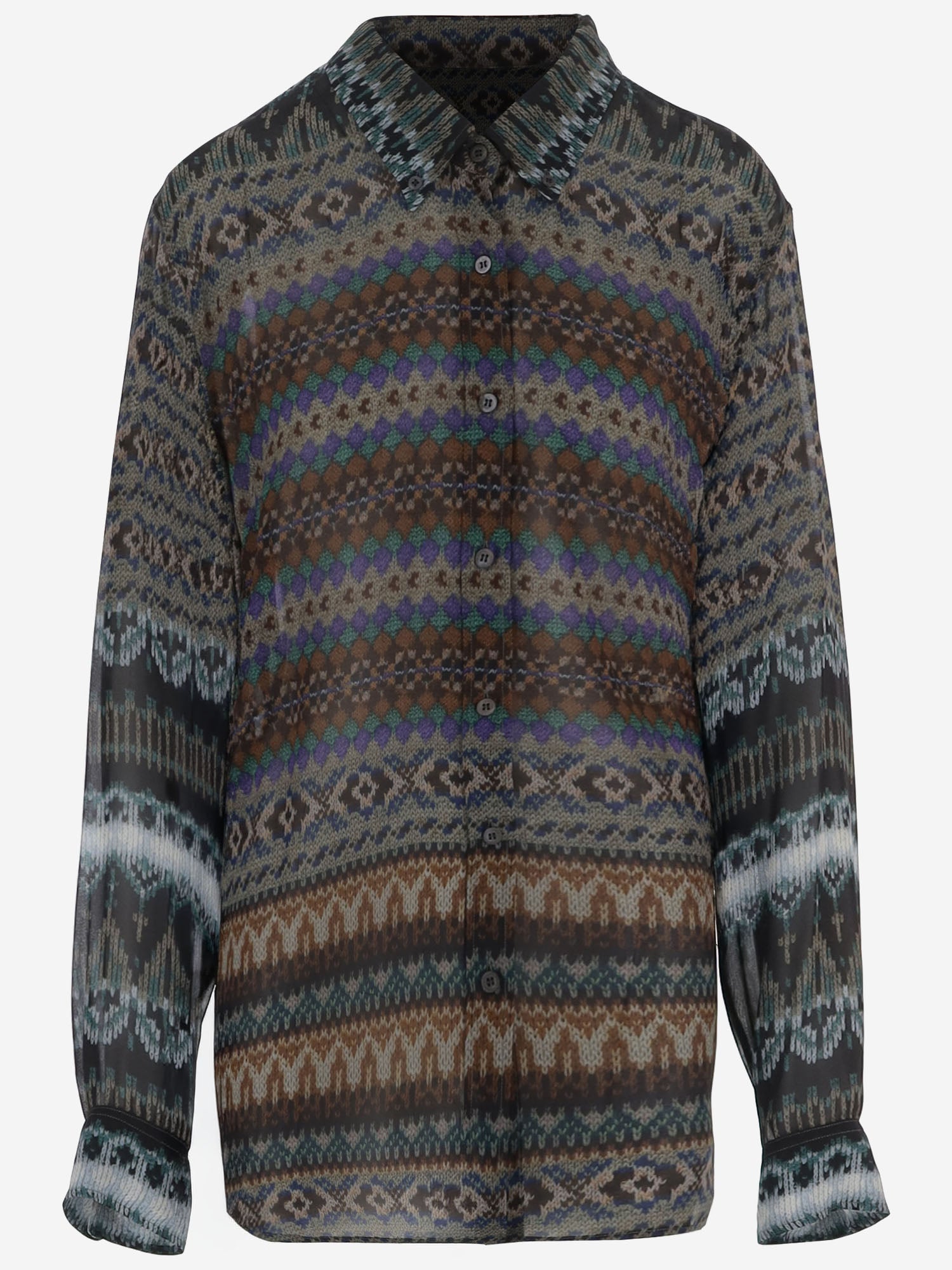 CAMICIA IN VISCOSA CON MOTIVO GEOMETRICO 010706 4017704 DRIES VAN NOTEN 