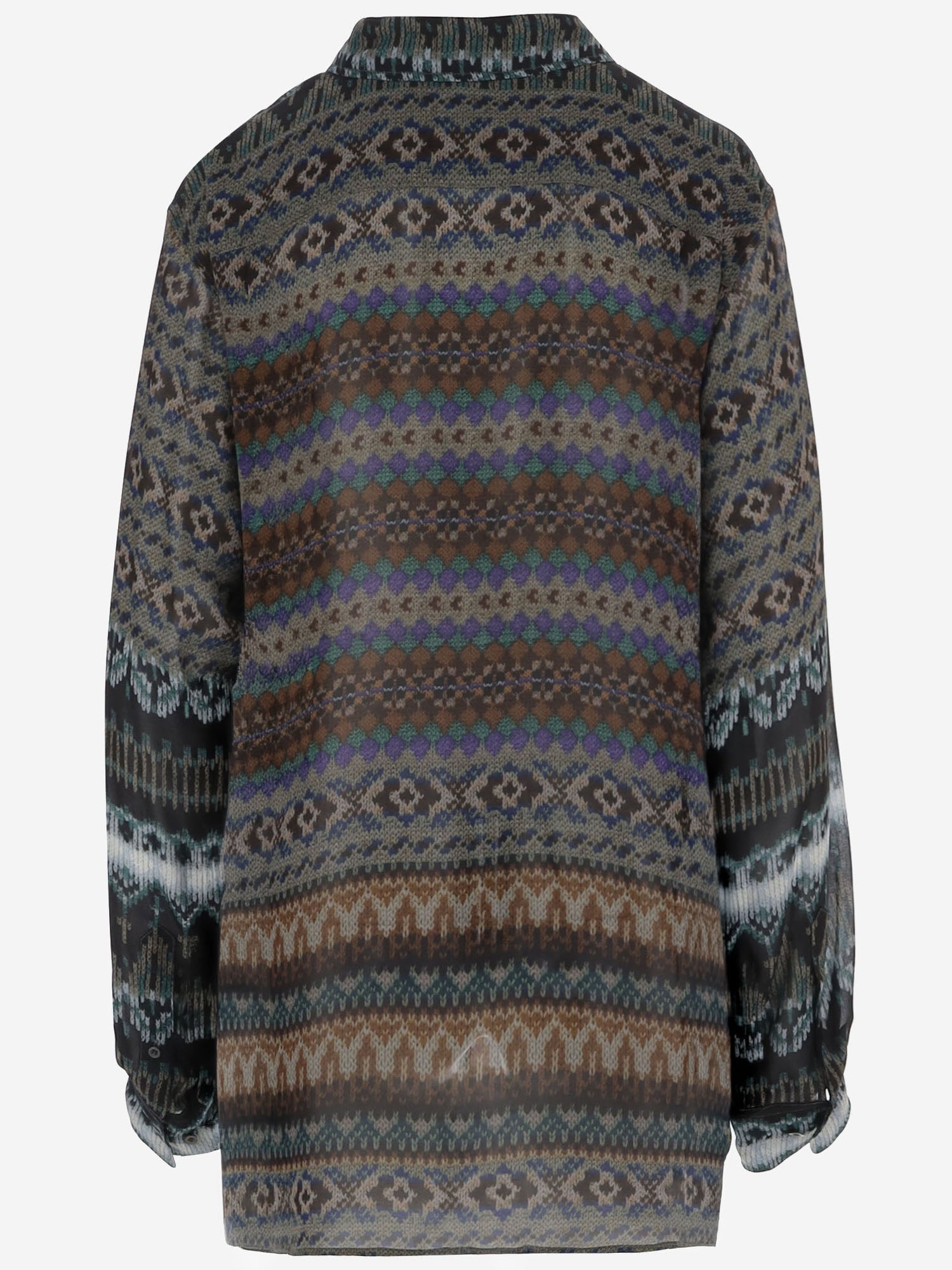 CAMICIA IN VISCOSA CON MOTIVO GEOMETRICO 010706 4017704 DRIES VAN NOTEN 