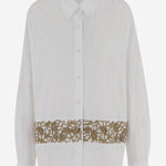 Camicia in cotone con ricami floreali 010740 4314001 DRIES VAN NOTEN 
