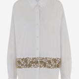 Camicia in cotone con ricami floreali 010740 4314001 DRIES VAN NOTEN 