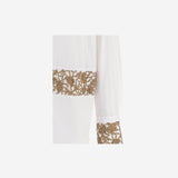 Camicia in cotone con ricami floreali 010740 4314001 DRIES VAN NOTEN 