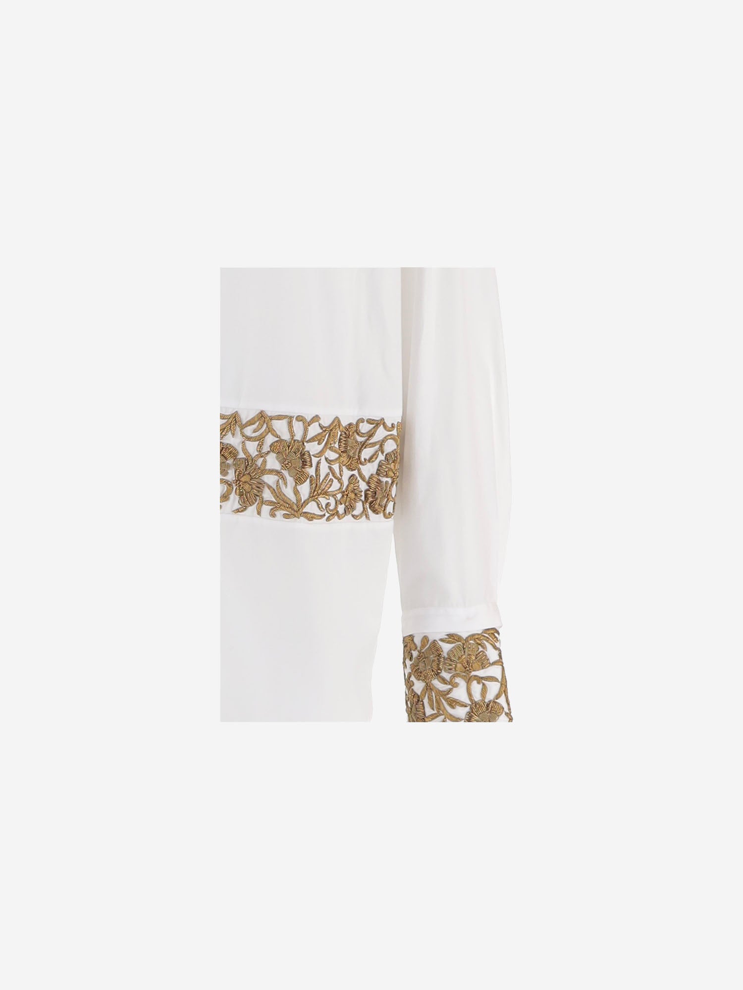 Camicia in cotone con ricami floreali 010740 4314001 DRIES VAN NOTEN 