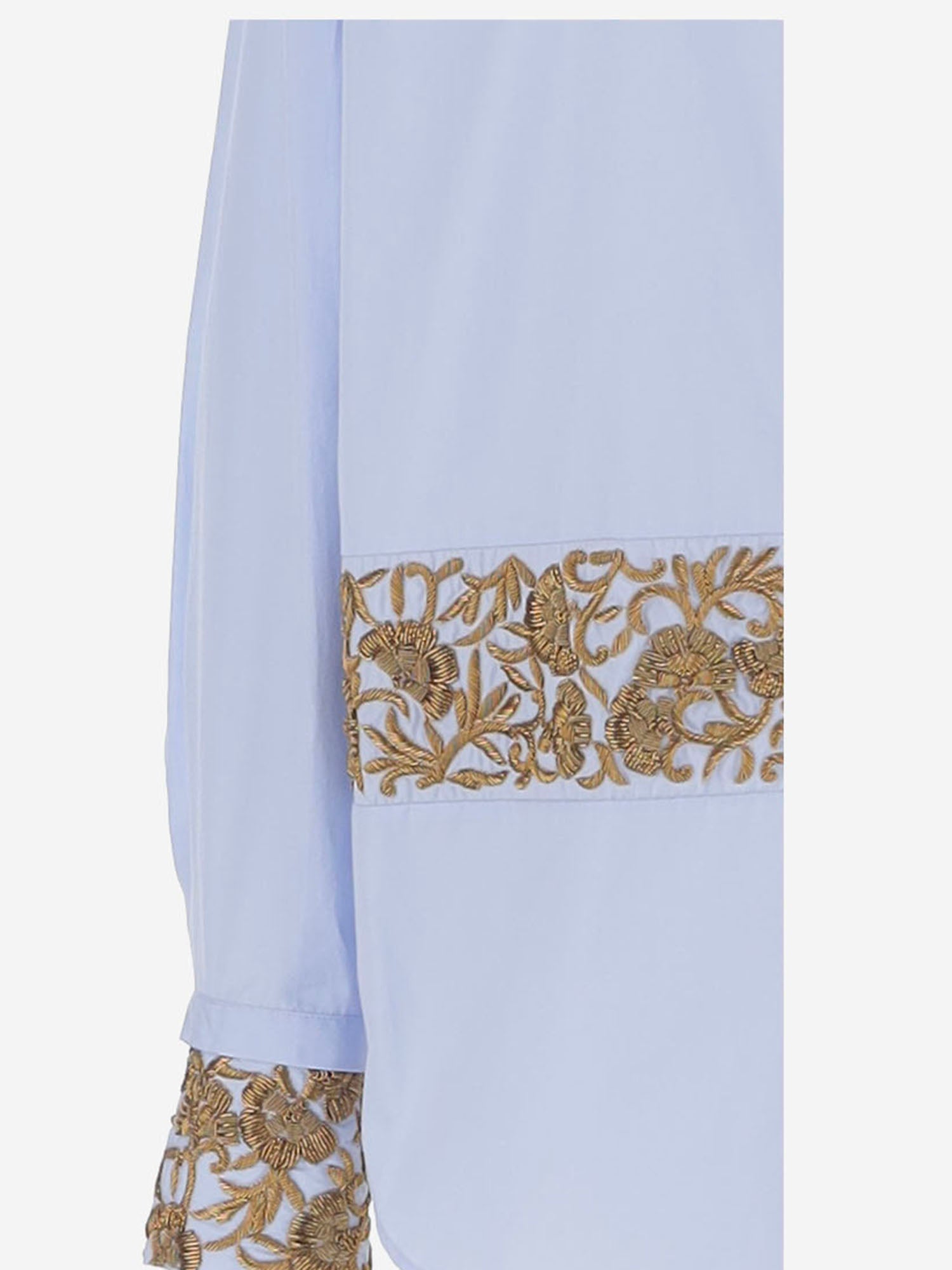 CAMICIA IN COTONE CON RICAMI FLOREALI 010740 4314514 DRIES VAN NOTEN 
