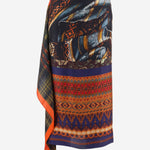 GONNA PAREO IN SETA CON STAMPA FANTASIA 010804 4058975 DRIES VAN NOTEN 