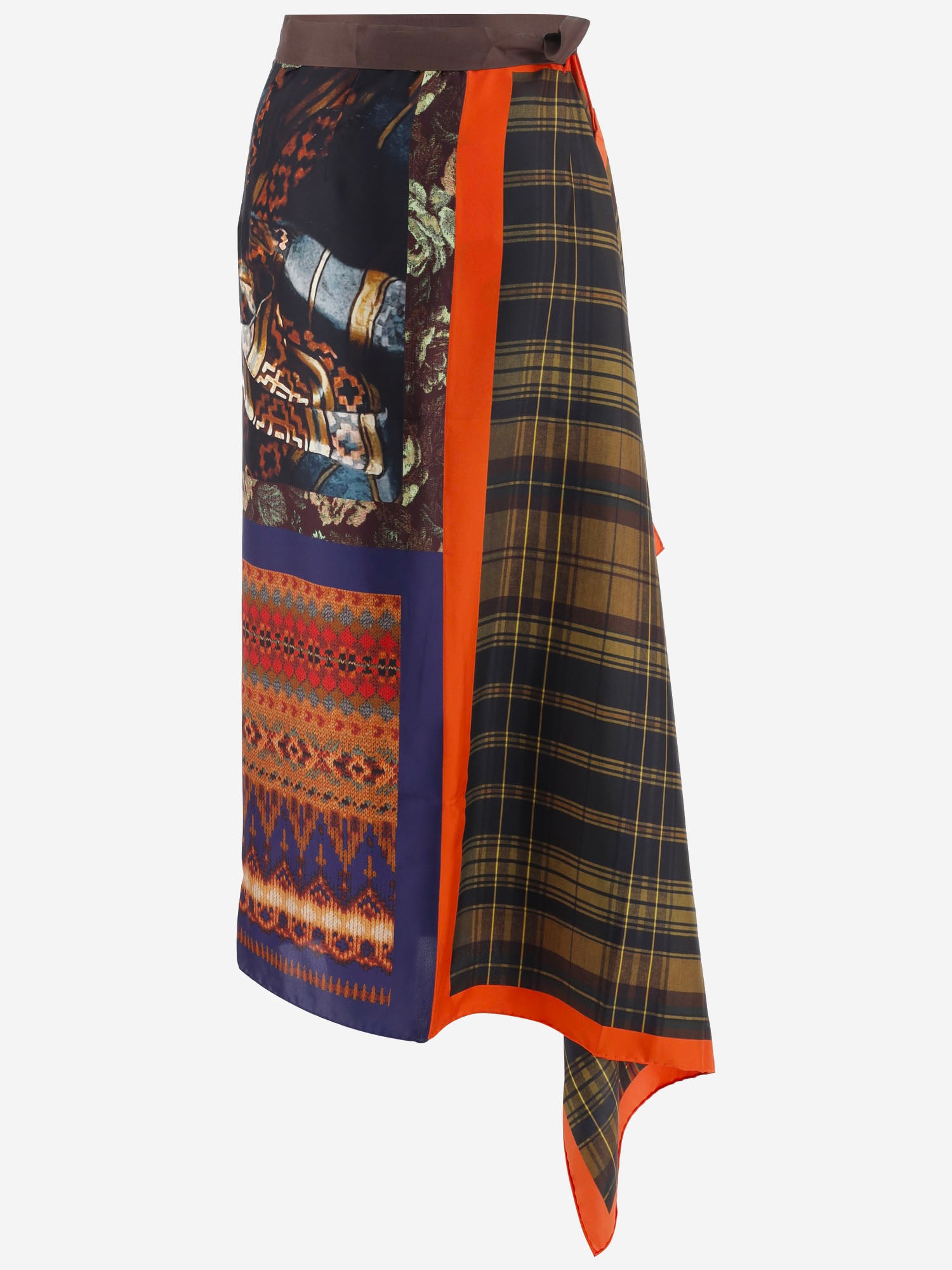 GONNA PAREO IN SETA CON STAMPA FANTASIA 010804 4058975 DRIES VAN NOTEN 