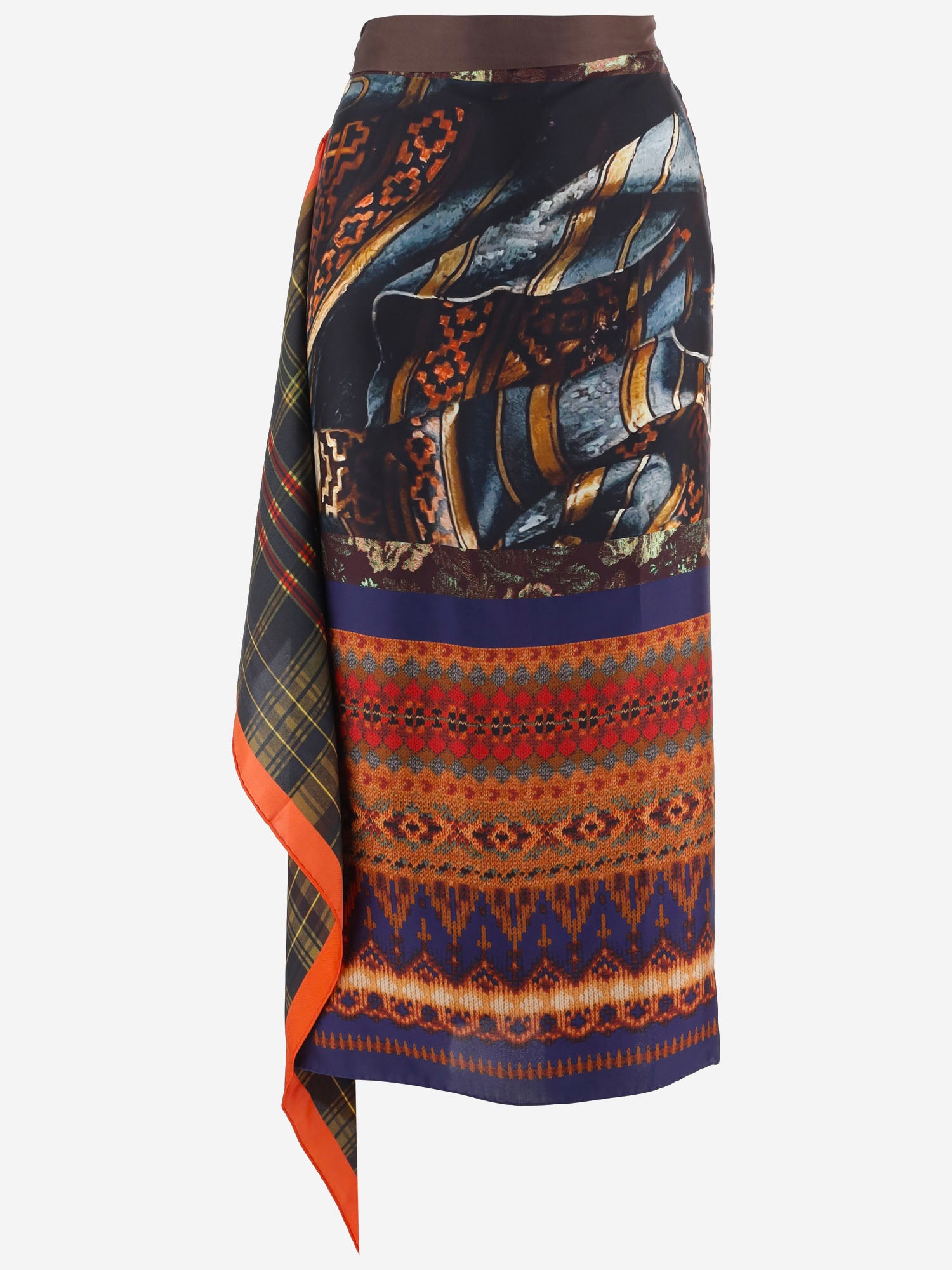 GONNA PAREO IN SETA CON STAMPA FANTASIA 010804 4058975 DRIES VAN NOTEN 