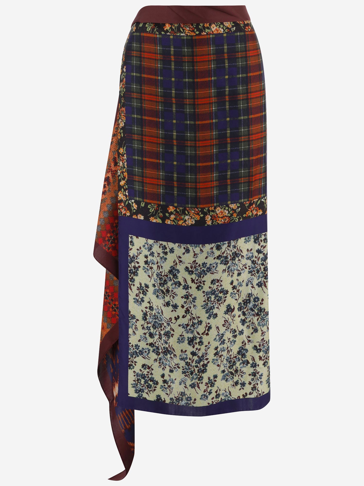 GONNA PAREO IN SETA CON STAMPA FANTASIA 010804 4058976 DRIES VAN NOTEN 