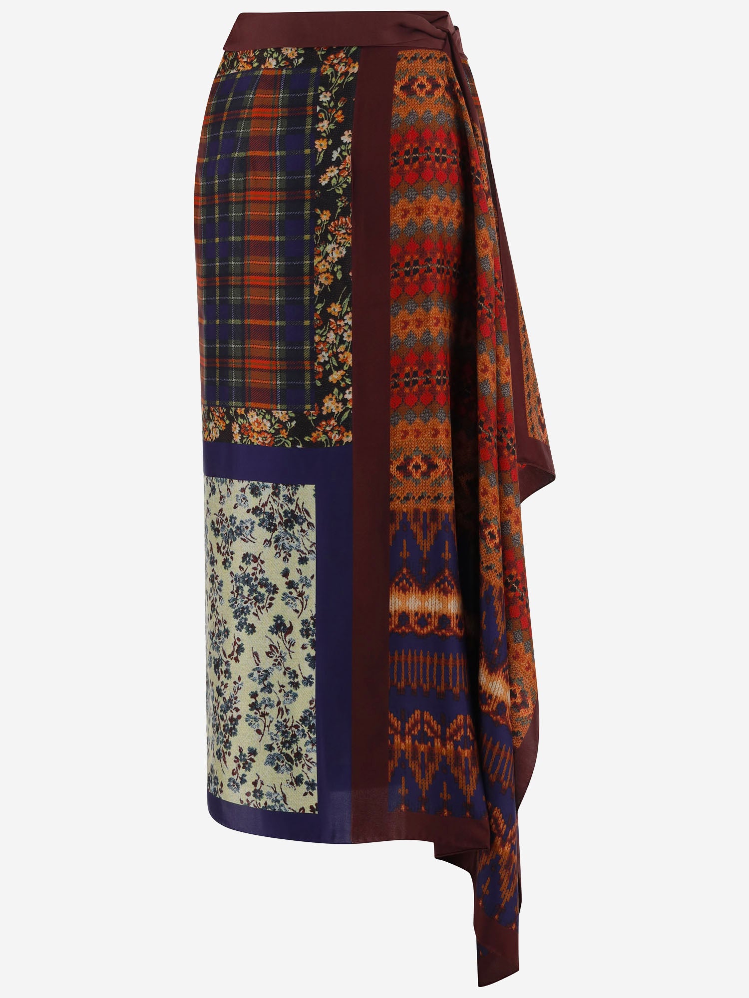 GONNA PAREO IN SETA CON STAMPA FANTASIA 010804 4058976 DRIES VAN NOTEN 