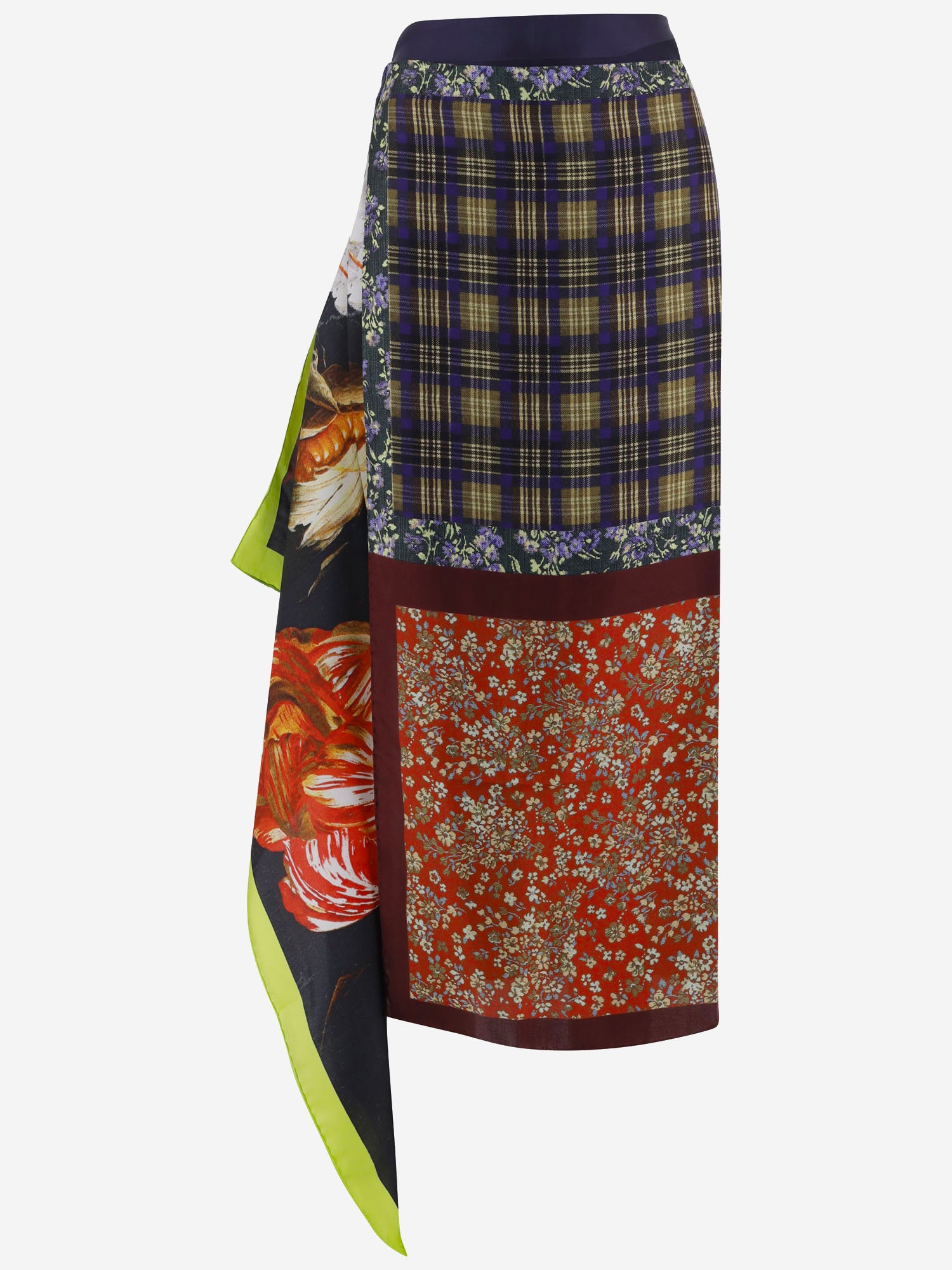 GONNA PAREO IN SETA CON STAMPA FANTASIA 010804 4058978 DRIES VAN NOTEN 