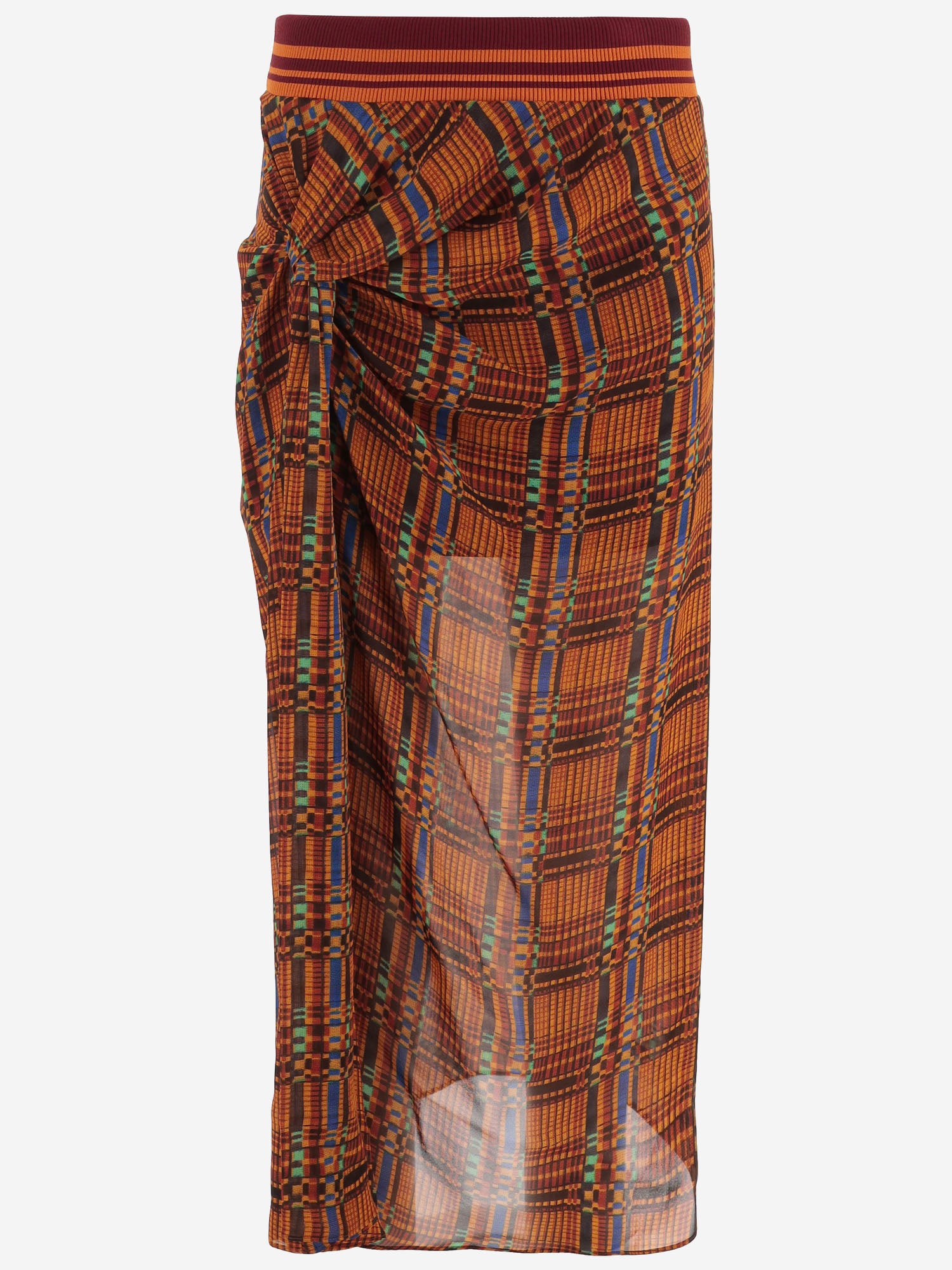 GONNA IN VISCOSA CON DRAPPEGGIO LATERALE 010821 4111353 DRIES VAN NOTEN 