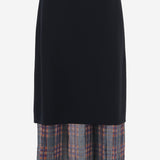 GONNA CON PANNELLO TRASPARENTE A QUADRI 010828 4210509 DRIES VAN NOTEN 
