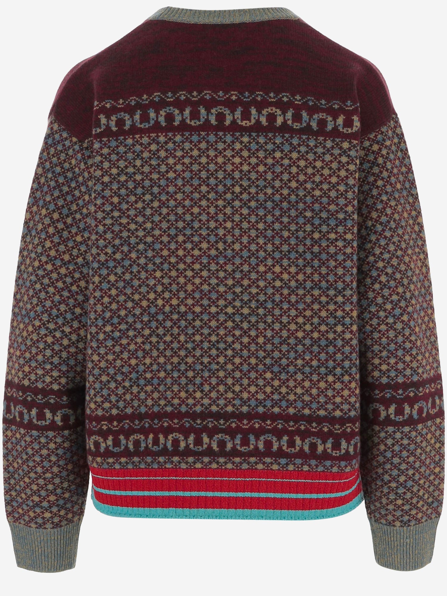 MAGLIONE IN CASHMERE E LANA CON MOTIVO GEOMETRICO 011209 4758355 DRIES VAN NOTEN 