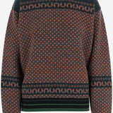 MAGLIONE IN CASHMERE E LANA CON MOTIVO GEOMETRICO 011209 4758605 DRIES VAN NOTEN 