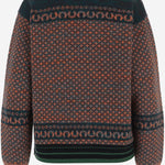 MAGLIONE IN CASHMERE E LANA CON MOTIVO GEOMETRICO 011209 4758605 DRIES VAN NOTEN 
