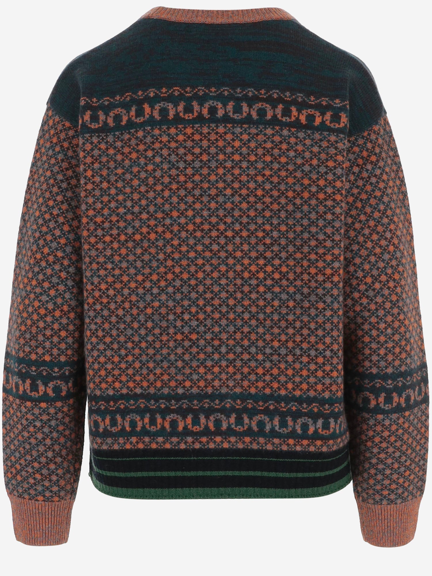 MAGLIONE IN CASHMERE E LANA CON MOTIVO GEOMETRICO 011209 4758605 DRIES VAN NOTEN 
