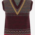 GILET IN LANA E VISCOSA CON MOTIVO GEOMETRICO 011217 4757355 DRIES VAN NOTEN 