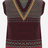 GILET IN LANA E VISCOSA CON MOTIVO GEOMETRICO 011217 4757355 DRIES VAN NOTEN 