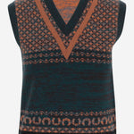 GILET IN LANA E VISCOSA CON MOTIVO GEOMETRICO 011217 4757605 DRIES VAN NOTEN 