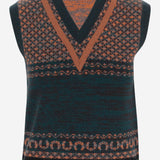 GILET IN LANA E VISCOSA CON MOTIVO GEOMETRICO 011217 4757605 DRIES VAN NOTEN 