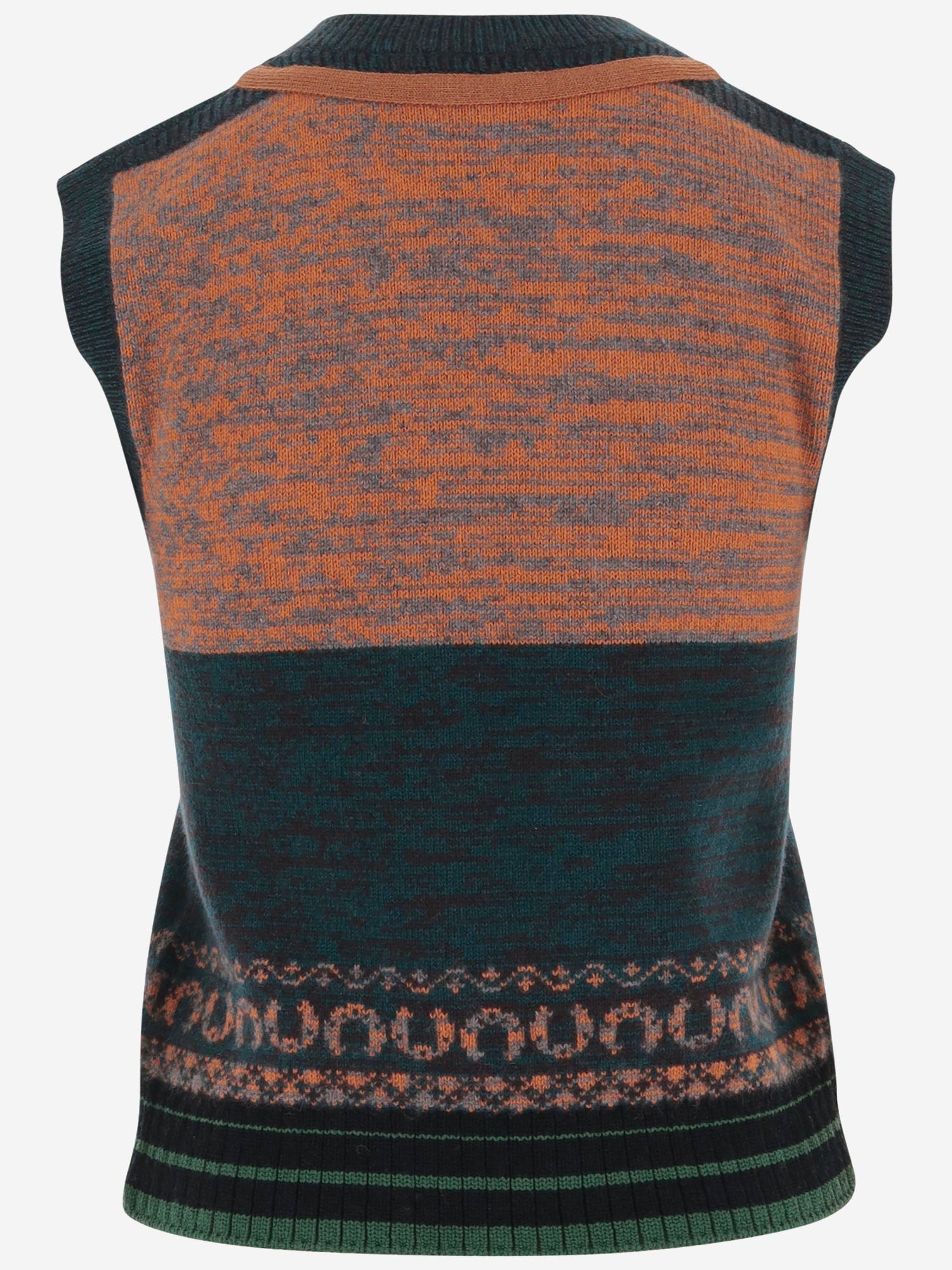 GILET IN LANA E VISCOSA CON MOTIVO GEOMETRICO 011217 4757605 DRIES VAN NOTEN 