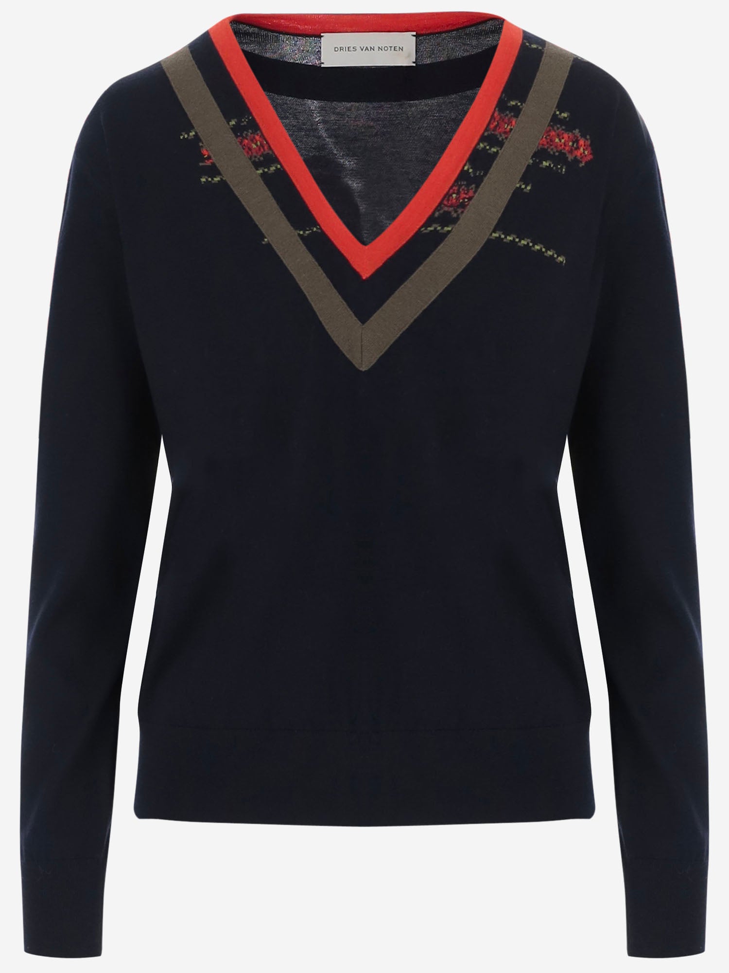 MAGLIONE IN LANA CON MOTIVO DECORATIVO 011220 4700509 DRIES VAN NOTEN 