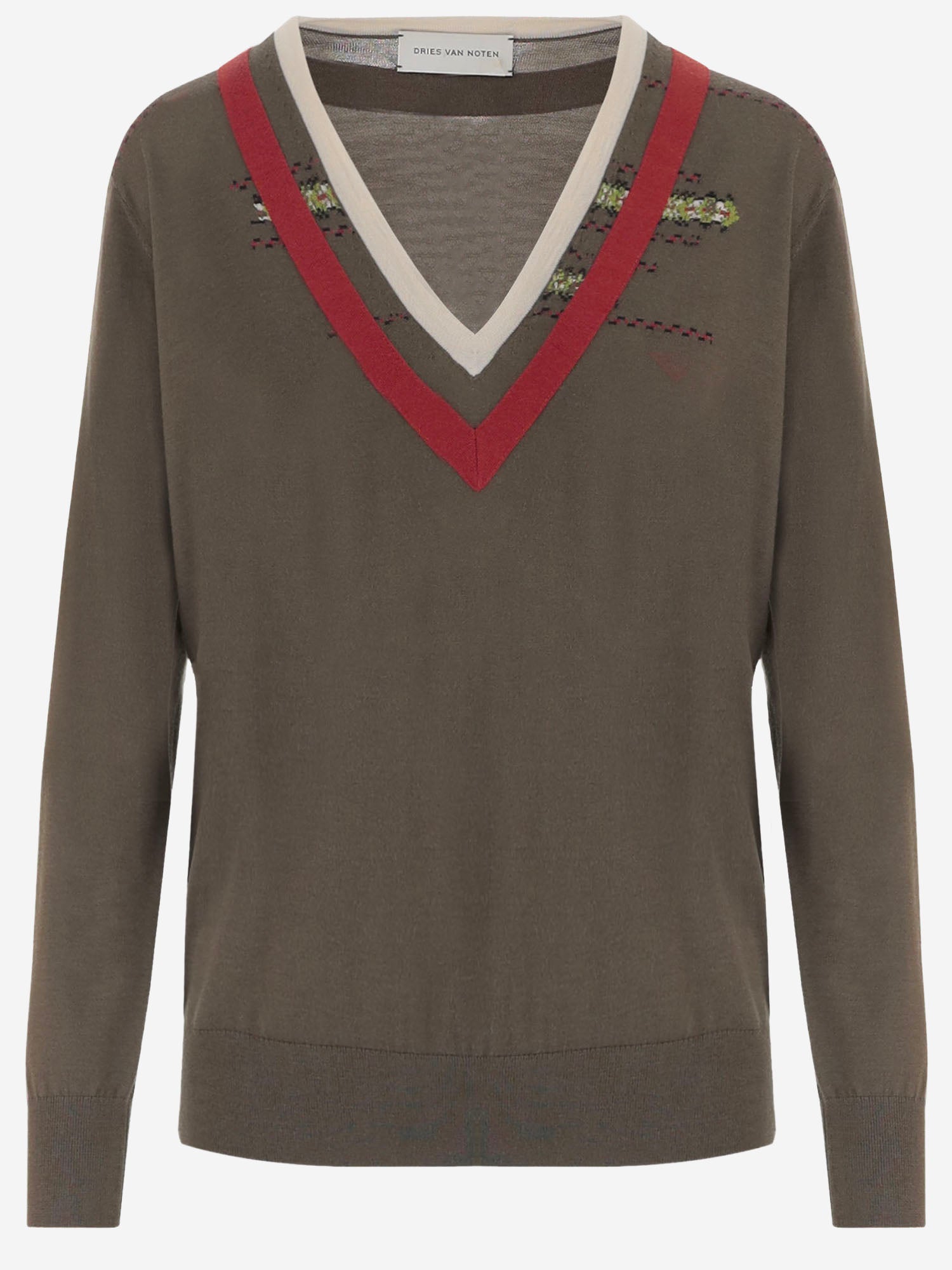 MAGLIONE IN LANA CON MOTIVO DECORATIVO 011220 4700610 DRIES VAN NOTEN 