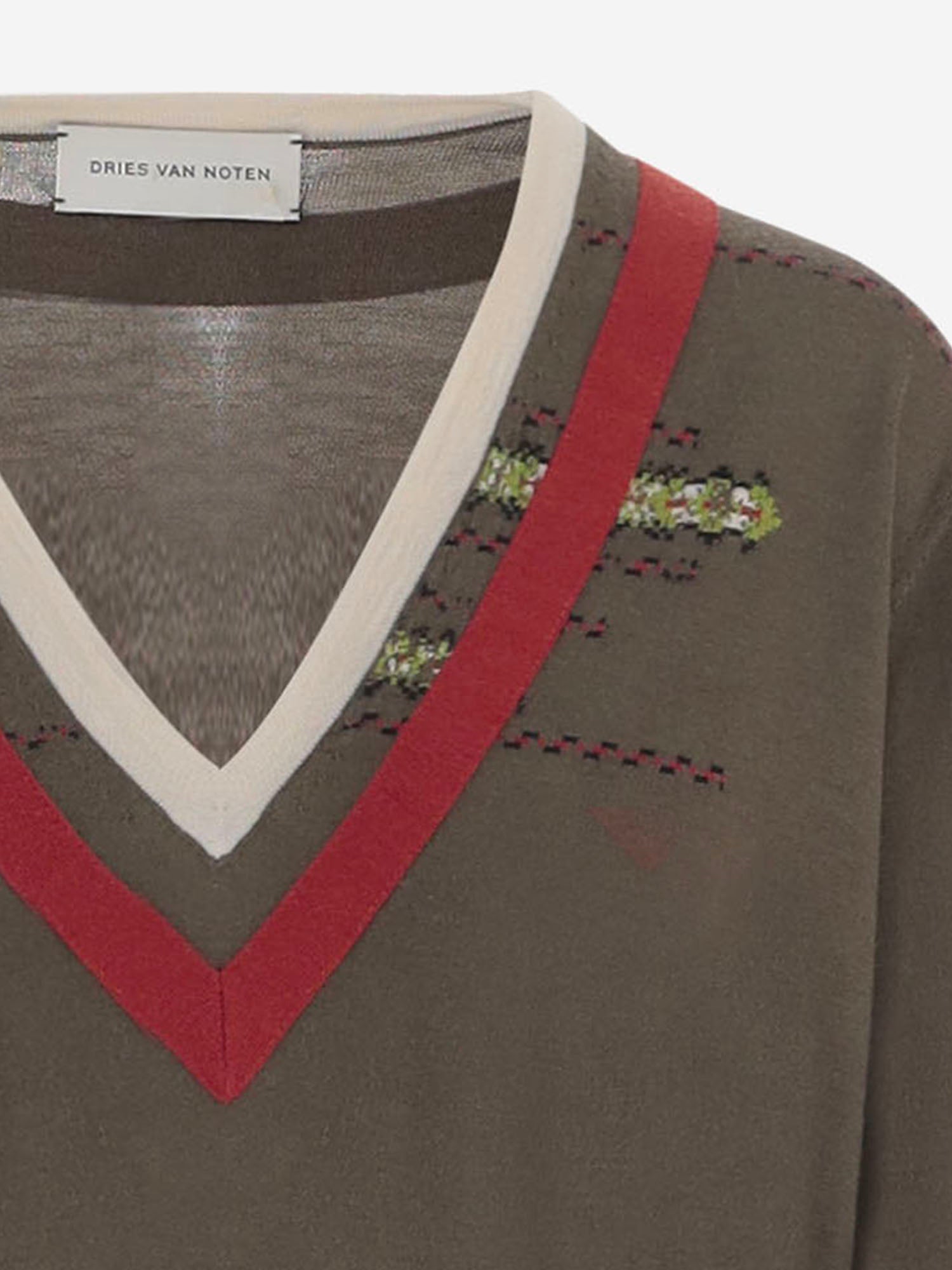 MAGLIONE IN LANA CON MOTIVO DECORATIVO 011220 4700610 DRIES VAN NOTEN 