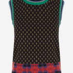 GILET IN MISTO LANA CON MOTIVO GEOMETRICO 011235 4762900 DRIES VAN NOTEN 