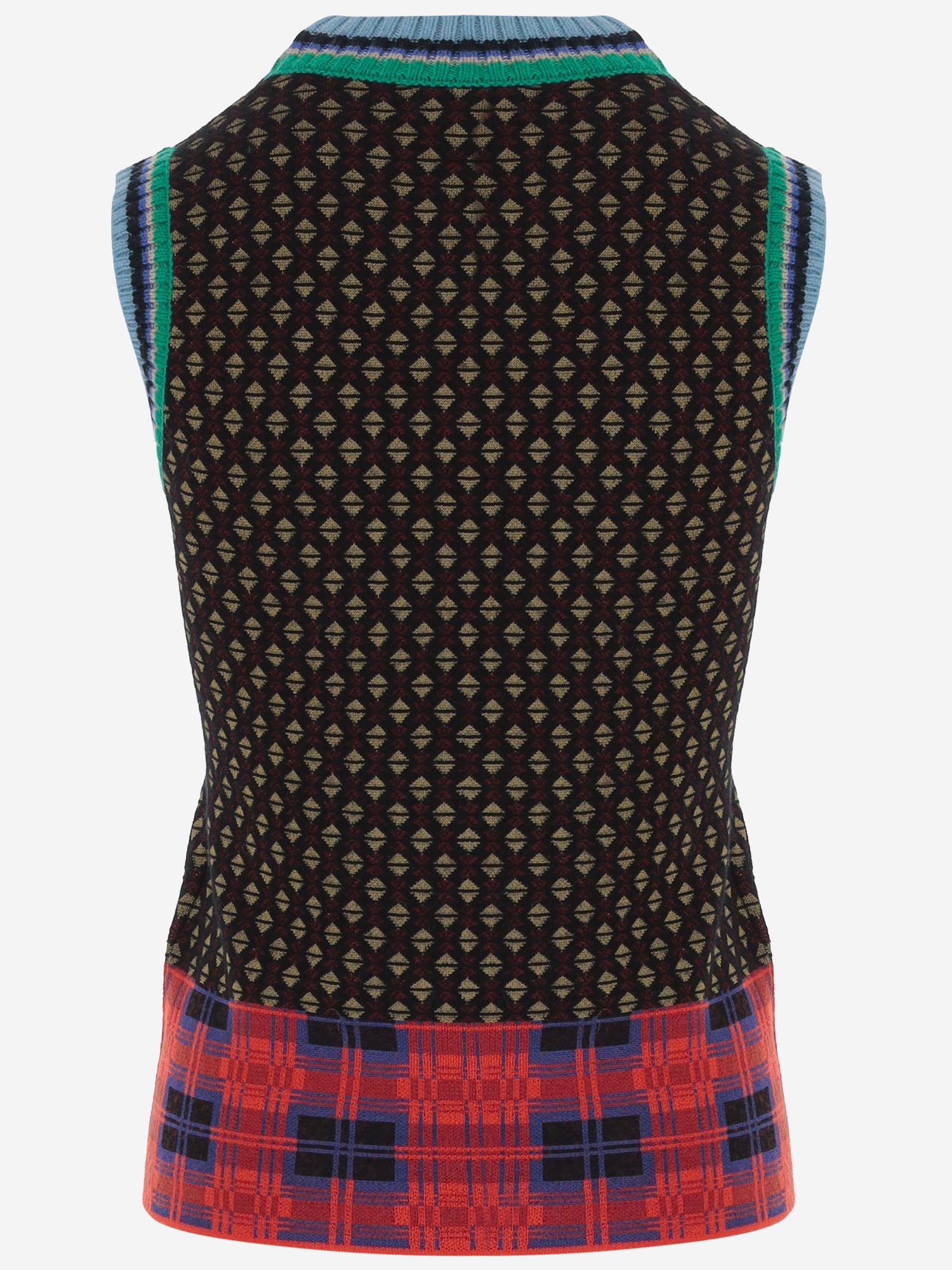 GILET IN MISTO LANA CON MOTIVO GEOMETRICO 011235 4762900 DRIES VAN NOTEN 