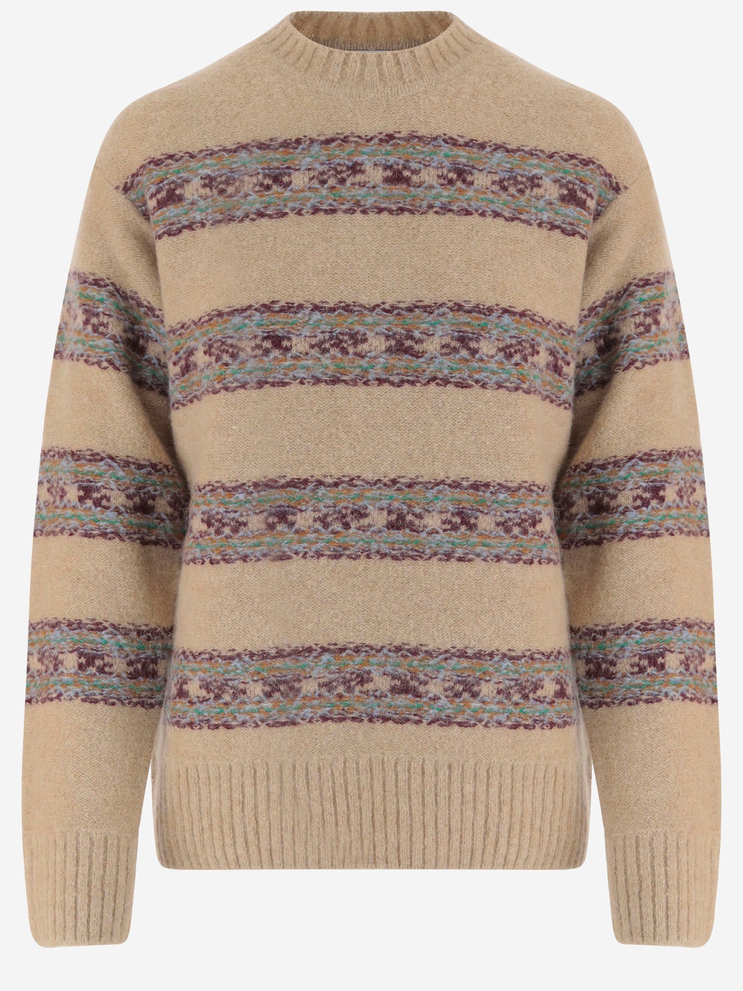 MAGLIONE IN MISTO LANA CON MOTIVO A RIGHE 011241 4755005 DRIES VAN NOTEN 