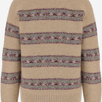 MAGLIONE IN MISTO LANA CON MOTIVO A RIGHE 011241 4755005 DRIES VAN NOTEN 