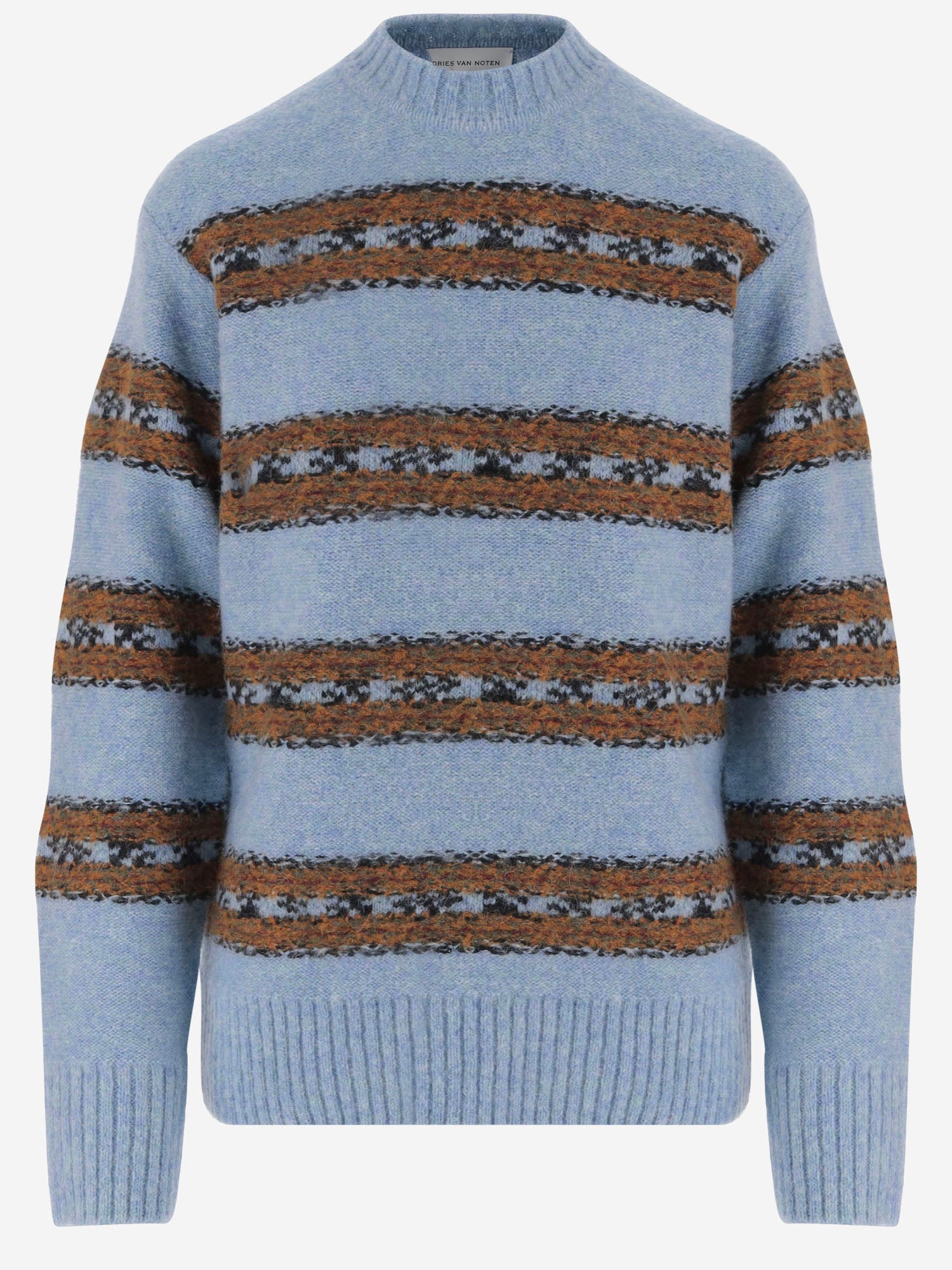 MAGLIONE IN MISTO LANA CON MOTIVO A RIGHE 011241 4755514 DRIES VAN NOTEN 