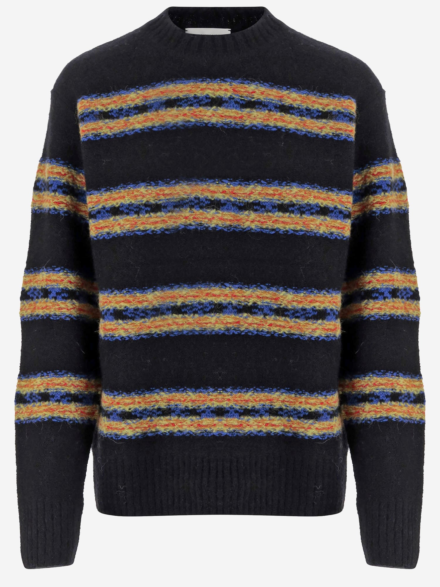 MAGLIONE IN MISTO LANA CON MOTIVO A RIGHE 011241 4755900 DRIES VAN NOTEN 