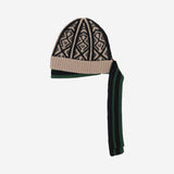 CAPPELLO IN LANA CON MOTIVO GEOMETRICO E FASCIA A CONTRASTO 012211 4761106 DRIES VAN NOTEN 