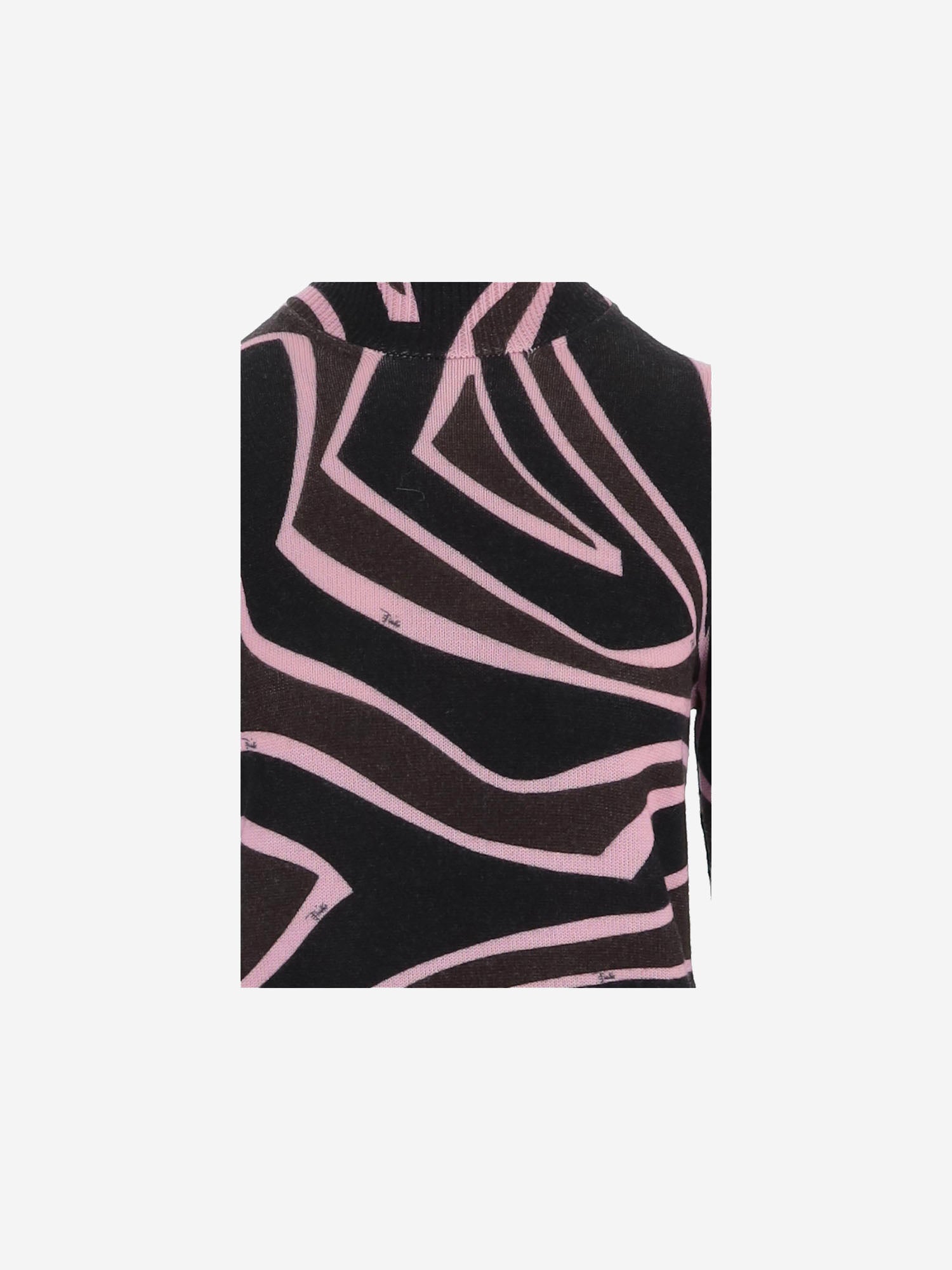 Maglia in Lana con Stampa Labirinto 6UKM73 6U960020 EMILIO PUCCI 