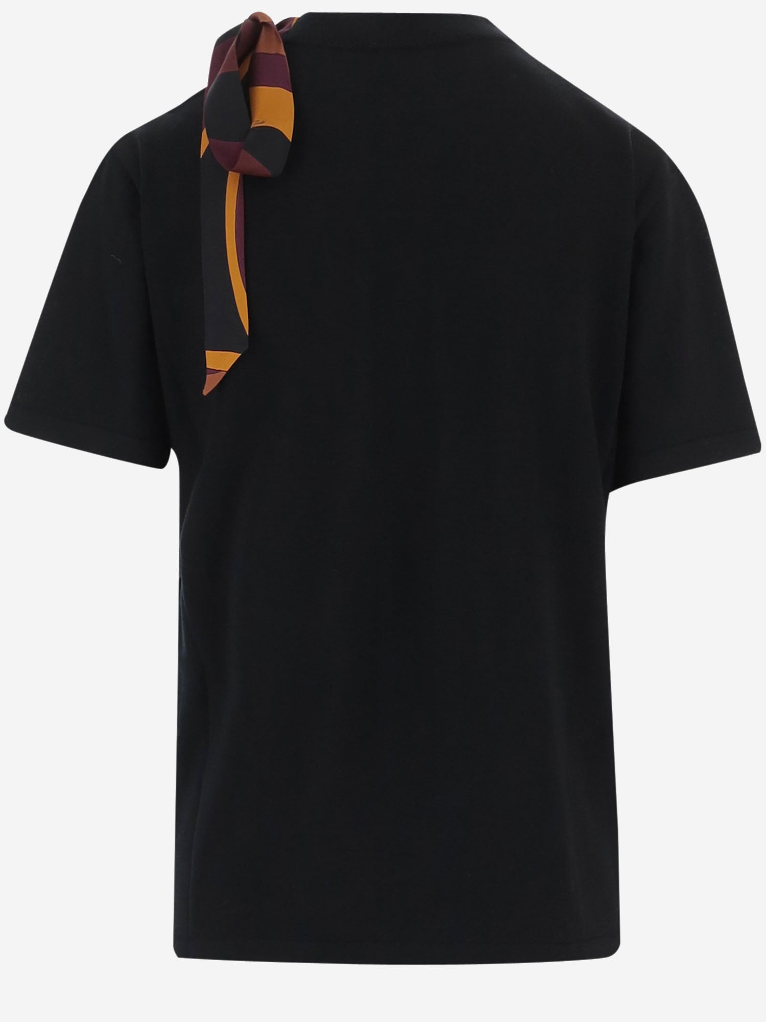T-SHIRT IN LANA CON DETTAGLIO FOULARD 6UKM81 6U961999 EMILIO PUCCI 