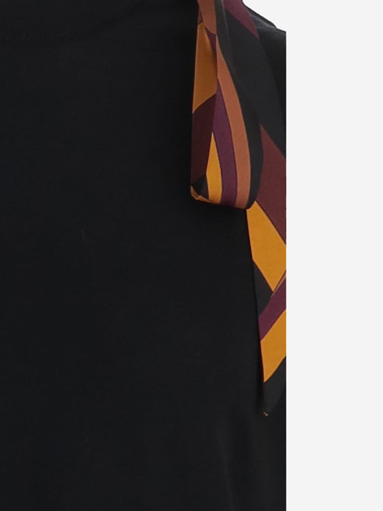 T-SHIRT IN LANA CON DETTAGLIO FOULARD 6UKM81 6U961999 EMILIO PUCCI 
