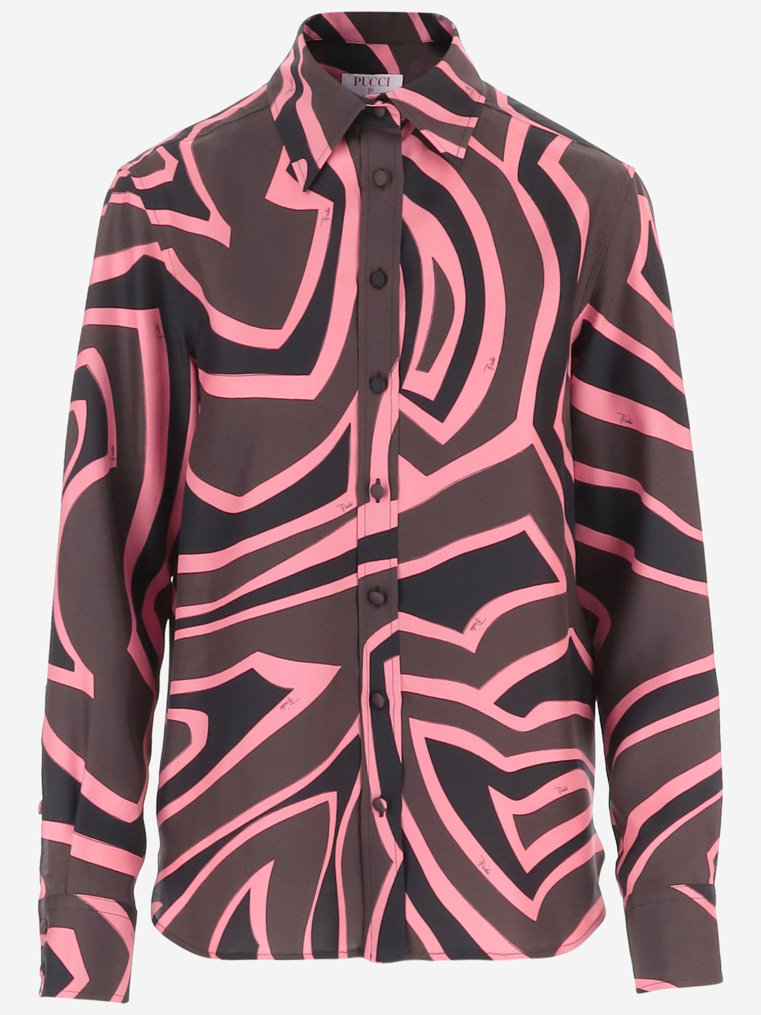CAMICIA IN SETA CON MOTIVO ASTRATTO 6URJ05 6U741018 EMILIO PUCCI 